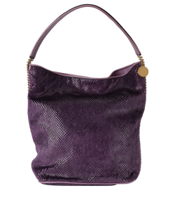 Large Chain Hobo, Faux Python/Faux Leather, Purple, MII, 2*